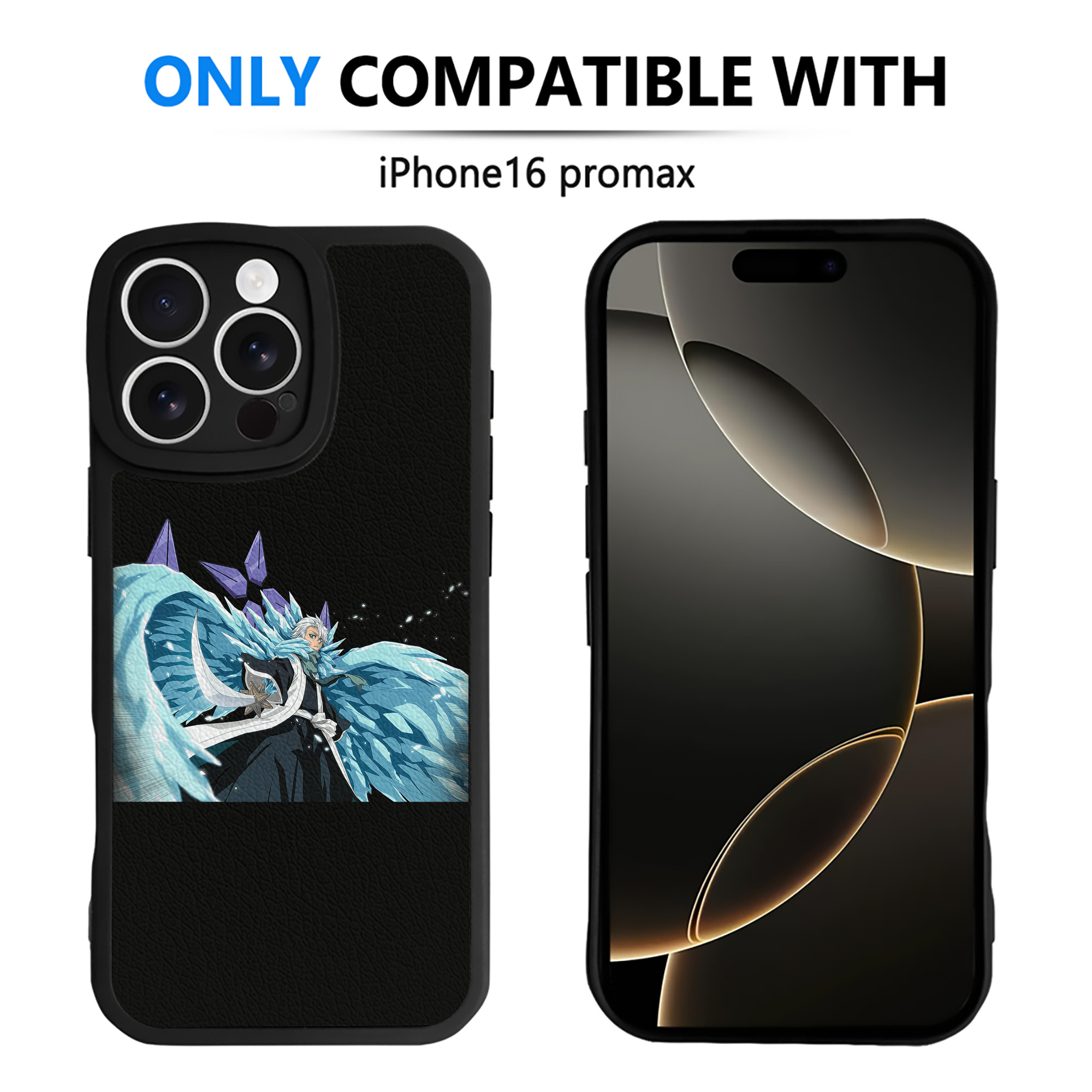 （画像用） ブリーチ 日番谷冬獅郎（ひつがや とうしろう） BLEACH Hitsugaya Toushirou 【iPhone 16シリーズ対応】シリコンスマホケース（レザー調） 材質：シリコン